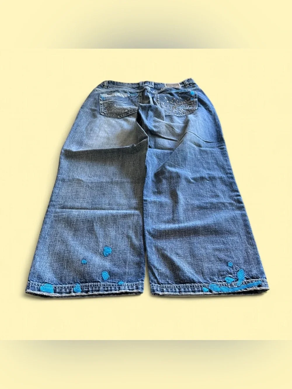 Vintage Pepe Jeans Embroidered Baggy Wide Leg Jeans Men’s 40